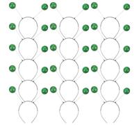 Toyvian 15pcs Alien Antenna Headband Glitter Green Foam Plastic Season | Safe Comfortable Fit for Adults, Eye-catching Party Accessory with Mix and Match Style