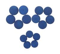 Toyvian 15pcs Billiard Cue Tip Replacement Kit, Cue Stick Tips Replacement, Leather, Multidensity Layers, Blue, Storage Container, for Personal Practice and Teaching