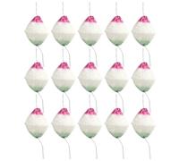 Toyvian 15pcs Gas Lantern Mantles Replacement for Outdoor Camping and Emergency Use, Compact Rayon Material with Sturdy Construction, White Mesh Tie-on Covers for Propane and Kerosene