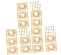 Toyvian 15pcs Guitar Jack Plate Mono Panel Mount Socket Jack Plug Socket for Electric Guitar