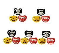 Toyvian 15pcs Halloween Pacifier Funny Silicone Pacifiers for Teething Includes Pumpkin Skeleton and Vampire Designs for Months Shower Favor