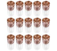 Toyvian 15pcs Lip Gloss Tubes Cosmetic Container Plastic Lip Balms Tube Refillable Lightweight Rose Shape for Makeup Session