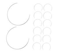 Toyvian 15pcs Metal Half Circle Hoops for Crafting Iron Rings for Dreamcatcher Wedding Wreath Macrame DIY Projects Creative Floral Frame Craft Supplies