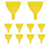 Toyvian 15pcs Plastic Funnel Wide Mouth Funnel for Laboratory Liquid Transfer Science Experiment Tools Transparent