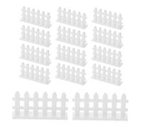 Toyvian 15pcs Realistic Miniature Landscape Fence Resin Picket Fencing for Mini Gardens Dollhouses Craft Projects Toy Farm Animals