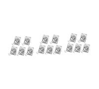Toyvian 15pcs Square Indented Guitar Pickup Jack Plate Socket Silver Output Cover for Electric Guitars Easy Installation Screws
