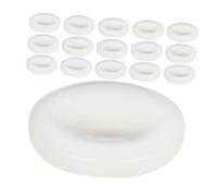 Toyvian 15pcs White Shell Trumpet Valve Finger Button Set Small Valve Caps Parts Musical Instrument Accessory for Quick Tone Switching