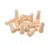 Toyvian 15pcs Wooden Doll Wood Figurines Peg Dolls Decoration Unfinished Peg Dolls Unpainted Miniatures Figurines of Wood Wooden Figure for Painting Unfinished Wood Peg Dolls Khaki