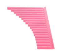 Toyvian 16-note Pink Pan Flute for Beginners, Folk Concert Pan Pipe, Lightweight Plastic Wind Instrument for Music Learning and Outdoor Performance