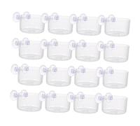 Toyvian 16pcs Aquarium Feeding Cups Durable Fish Feeder Bait Container for Blood Compact Design for Fish Tanks and Aquariums Easy to Clean and Use