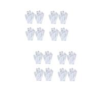 Toyvian 16pcs Boy Girl's Bath Gloves Set Colorful Five-Finger Exfoliating Scrubbers Mitts for and Skin Care White Color for Boys and Girls Bath