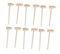 Toyvian 16Pcs Mini Wooden Hammers for Small Polished Mallets for Cracking Golden Eggs Educational Tools for Early Development and Party Favor Gift