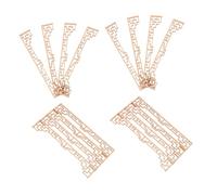 Toyvian 16pcs Miniature Chinese Architectural Model Wood Carved Trim Appliques for Dollhouse and Sand Table Decoration DIY Craft with Intricate Corner Details