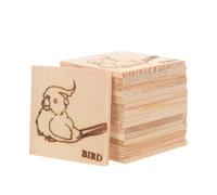Toyvian 16pcs Parrot Chewing Wooden Blocks Bird Parts for Shredding