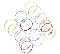 Toyvian 16pcs Stainless Steel Wire Keychains Cable Rings Assorted Color Threaded Barrel Connectors Easy to Add and Remove Keys Sturdy Design for Id Tag and Hand Tools Use Random Color