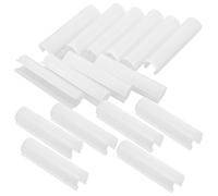 Toyvian 16pcs White Greenhouse Tube Clips PVC and Pp Material with Open Design for Quick and Easy Attachment, Practical for Long-Term Use on Sunshade Nets and Row Covers