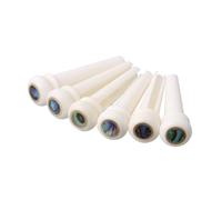 Toyvian 18pcs Acoustic Guitar Bridge Abalone Dot Inlay Replacement Bridge Pin for Folk Guitar Enhanced Sound Quality and Transfer