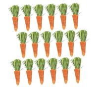 Toyvian 18pcs Chew Carrots Small Animal Chewing Toys for Hamsters Bunnies Guinea Pigs Safe Teething Sticks Reduce Boredom Bad Chewing Habits