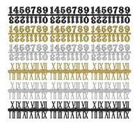 Toyvian 18pcs Clock Numbers Self Adhesive Kit for DIY Wall Clocks with Plastic Material, Freely Arrange Numerals and Quick Setup, for Living Rooms and Bedrooms Decoration