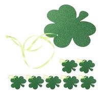 Toyvian 18pcs Irish Shamrock Hanging Ornaments St Patrick's Day Decorations for Parties Classroom and Themed Celebrations