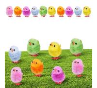 Toyvian 18pcs Mini Plush Easter Chicks - 1. 18" (3cm) Multicolor Soft Stuffed Mini Fluffy Chick Figurines for Egg Hunt Fillers, Easter Baskets Stuffers, Party Favors & Home Decor