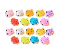 Toyvian 18pcs Mini Resin Cow Figurines Luminous Cute Miniature Farm Animal Statues with Soft Glow for Micro Landscape Bonsai DIY Craft Collectible Decoration