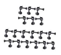 Toyvian 18pcs Mini Square Vintage Pegs for Electric Guitar and Bass Semi-closed Machine Black Configuration