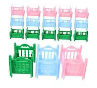 Toyvian 18pcs Miniature Dollhouse Bed Set Realistic Crib Furniture for Role Play Stylish Accessories for Dollhouses Compatible with Various Mini Houses