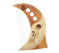 Toyvian 19 String Wooden Lyre Harp for Adults and Children Retro Style Portable Musical Instrument Assorted Pick Box Random Color