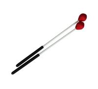 Toyvian 1pair Medium Yarn Marimba Mallets with Beech Handle Durable Blue Hard Yarn Heads for Beginner Players Percussion Sticks for Indoor and Outdoor Use Red