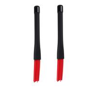 Toyvian 1pair Retractable Nylon Drum Brushes Durable Flexible Drumsticks for Jazz for Beginners Professionals Easy Storage for Various Music Styles Red