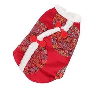 Toyvian 1Pc Adorable Chinese Style Pet Costume for Dogs Durable Dog Vest with Creative Print for Outdoor Activities and Special Occasions Unity Red