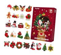 Toyvian 1PC Advent Calendar Treasure Box with Ornaments (Countdown to Christmas)