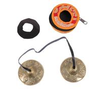 Toyvian 1Pc Brass Meditation Cymbal Bell Copper Chime with Storage Bag for Yoga and Religious Ceremonies Produces Unique Long Ringing Tones Lightweight and Durable