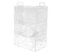 Toyvian 1Pc Clear Acrylic Hamster Cage Transparent Animal Villa Cage for Hamsters Mice Furry Pets Durable Design with Optimal Air Circulation for Roosting Play