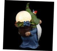 Toyvian 1Pc Creative Gnome Decorative Resin Craft Light Unique Dwarf Garden Ornament for Outdoor Decor Solar Powered Lawn Lamp for Pathways and Gardens Adds Warmth and Charm