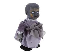 Toyvian 1Pc Halloween Voice Activated Scary Doll Glowing Haunted House Prop for Party Scene Layout Safe Decoration for Halloween Events No Battery Included