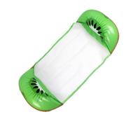 Toyvian 1pc Inflatable Floating Bed with Backrest Novel Fruit Pattern Swimming Mat for Adults for Pool Parties and Relaxation Kiwi Green