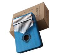 Toyvian 1pc Keys Thumb Piano Kalimba for Beginners Beautiful Sounding Finger Instrument Smooth Finish for Family Gatherings and School Performances Gem Blue and Butterfly Flower Design