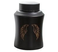 Toyvian 1pc Pet Cinerary Container Iron Urn for Ashes Cat Dog Memorial Keepsake Black Lightweight Design for Pet Loss Remembrance