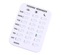 Toyvian 1Pc Pet Feeding Reminder Board Durable Magnetic Timing Record for Pets White Feeding Tracker for Dogs and Cats Easy to Use with Morning Noon and Evening Options for Meal Monitoring