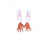 Toyvian 1Pc Simulation Dead Hand Prop Horrible Bloody Latex Halloween Decoration for Spooky Parties Haunted Houses and Pranks Realistic Severed Arm with Blood Stains