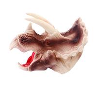 Toyvian 1pc Triceratops Dinosaur Hand Puppet Toy for Role Play and Storytelling Soft Animal Glove for Boys and Girls Birthdays Safe and Flexible Educational Puppet Fun for Parties and