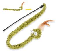 Toyvian 1pcs Interactive Cat Teasing Stick Rubber Kitten Diversion Entertaining Cat Teaser for Indoor Play