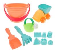Toyvian 1Set Beach for Plastic Outdoor Summer Seaside Sandcastle Bucket for and Sand Play Encourages Coordination Creativity