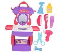 Toyvian 1set Boy Girl Hair Salon Playset Simulation Hairdressing Toys Accessories Creative Role Play for Girls Safe Beauty Tool Kit for Imaginative Fun Birthday for Ages