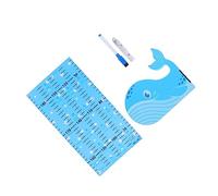 Toyvian 1set Boys and Girls Height Measuring Wall Sticker Self-Adhesive Growth Chart for Nursery Bedroom Decor Removable Measures up to Easy to Install