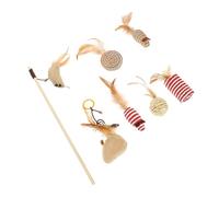 Toyvian 1set Cat Teaser Wear-resistant Interactive Toy Kit for Kittens Engaging Cat Accessories to Play and Exercise for Indoor