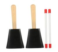Toyvian 1set Cowbell Noise Maker with Handle Professional Metal Instrument for Sports Events Parties and Cheering Produces Loud Echoing Sounds Ergonomic Design