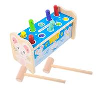 Toyvian 1Set Creative Wooden Tapping for Parent Interactive Hammer Game Early Education Plaything for Color Discrimination and Concentration Development for Young